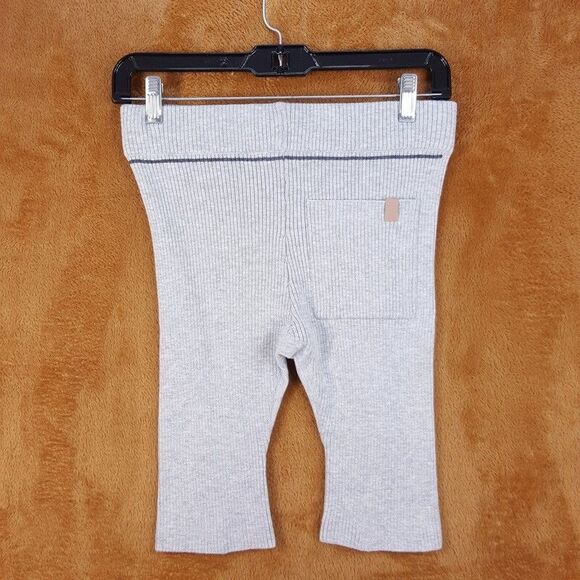 LUNYA Shorts Womens Medium Gray Stripe Cozy Cotton Silk Ribbed Bike Lounge - Picture 1 of 8